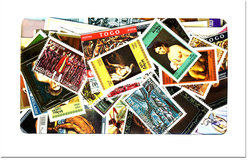 PAINTINGS -  250 ASSORTED STAMPS - PAINTINGS