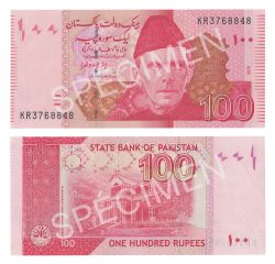 PAKISTAN -  100 RUPEES 2015 (UNC) 48J