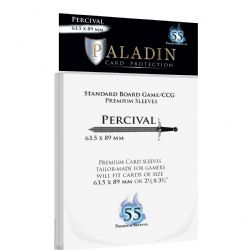 PALADIN CARD PROTECTION -  PERCIVAL - 63.5 X 89 MM (55) -  STANDARD BOARD GAME/CCG