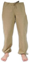 PANTS -  BASIC PANTS - BEIGE- SMALL