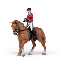 PAPO FIGURE -  WALKING HORSE WITH RIDING GIRL -  CHEVAUX, POULAINS, PONEYS 51564