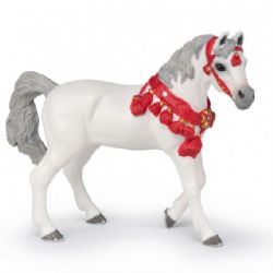 PAPO FIGURE -  WHITE ARABIAN HORSE IN PARADE DRESS (3.75