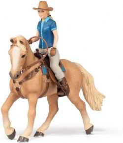 PAPO FIGURE -  WILD WEST HORSE AND COWGIRL -  CHEVAUX, POULAINS ET PONEYS 51566