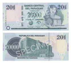 PARAGUAY -  20 000 GUARANIES 2015 (UNC) 238A