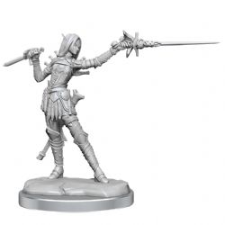 PATHFINDER BATTLE: LEGENDARY CUTS UNPAINTED MINIATURES -  FEMALE ELF ROGUE MINIATURE - UNASSEMBLED -  RPG MINIATURE