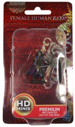 PATHFINDER BATTLE: PREMIUM PAINTED MINIATURES -  HUMAN FEMALE BARD -  RPG MINIATURE