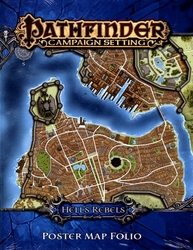 PATHFINDER -  CAMPAIGN SETTING - HELL'S REBEL - POSTER MAP FOLIO