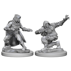 PATHFINDER DEEP CUTS UNPAINTED MINIATURES -  HUMAN MALE ROGUE(2) -  RPG MINIATURE
