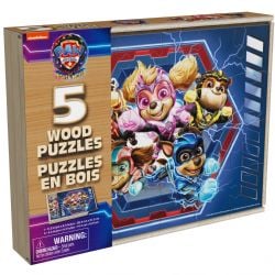 PAW PATROL - THE MIGHTY MOVIE -  WOOD JIGSAW PUZZLE 5-PACK