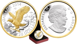 PERCHED BALD EAGLE -  2014 CANADIAN COINS