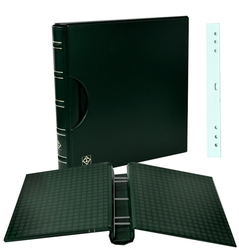 PERFECT DP -  GREEN TURN-BAR CLASSIC-DESIGN LEATHERETTE BINDER WITH SLIPCASE -  TURN-BAR SYSTEM