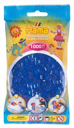 PERLES HAMA -  BEADS - NEON BLUE (1000 PIECES)