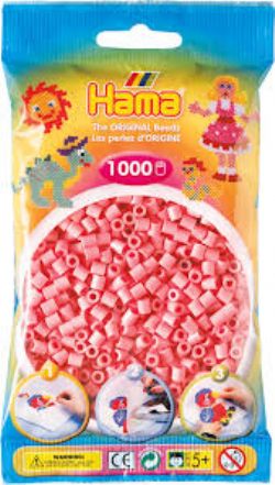 PERLES HAMA -  BEADS - PINK (1000 PIECES)