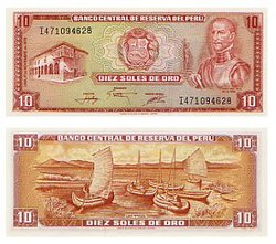 PERU -  10 SOLES DE ORO 1976 112