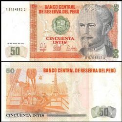 PERU -  50 INTIS 1987 (UNC) 131B