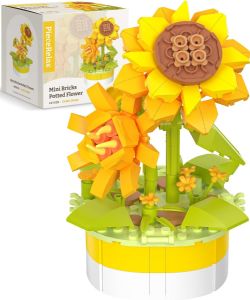 PIECERELAX -  SUNFLOWER (255 PIECES) -  MINI BRICKS POTTED PLANT