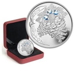 PINECONES -  HOLIDAY MOONLIGHT CRYSTAL PINECONE -  2010 CANADIAN COINS 01