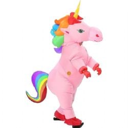 PINK UNICORN INFLATABLE COSTUME (ADULT - ONE SIZE)