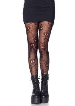 PIRATE BOOTY SKULL NET TIGHTS (ADULT - ONE SIZE)