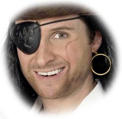 PIRATES -  EYE PATCH AND EARRINGS