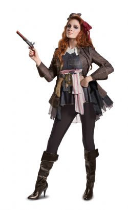 PIRATES OF THE CARIBBEAN -  CAPTAIN JACK SPARROW DELUXE COSTUME (ADULT)