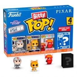 PIXAR -  4 PACK-TINY POP! FIGURE - BUZZ LIGHTYEAR, SOX, RED PANDA MEI AND MYSTERY FIGURES - SERIES 4 -  BITTY POP!