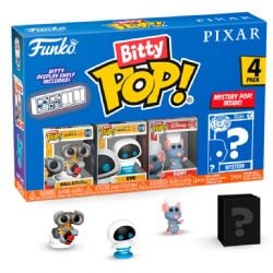 PIXAR -  4 PACK-TINY POP! FIGURE - WALL-E, EVE, REMY AND MYSTERY FIGURES - SERIES 4 -  BITTY POP!