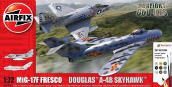 PLANE -  DOGFIGHT DOUBLES - MIG 17F FRESCO + DOUGLAS A-4B SKYHAWK - 1/72 -  AIRFIX