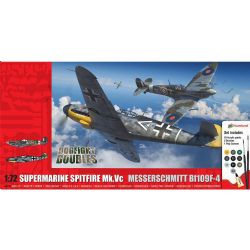 PLANE -  SPERMARINE SPITFIRE MK.VC AND MESSERSCHMITT BF109F-4 AIRFIX STARTER SET 1/72