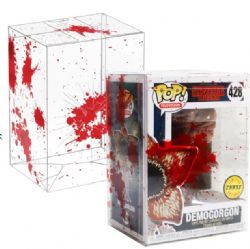 PLASTIC PROTECTOR -  FUNKO POP 4 INCHES - RED BLOOD WITH BULLET HOLES - PET PROTECTOR 0.40MM -  BLOOD