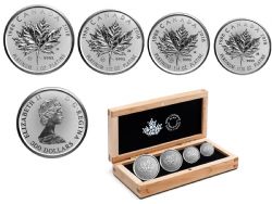 PLATINUM FRACTIONAL SETS -  30TH ANNIVERSARY OF THE PLATINUM MAPLE LEAF - 4-COIN SET -  2018 CANADIAN COINS 02