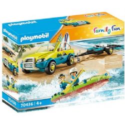 PLAYMOBIL -  BEACH CAR WITH CANOE (88 PIECES) 70436