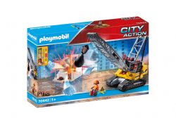 PLAYMOBIL -  CABLE EXCAVATOR WITH BUILDING SECTION (93 PIECES) 70442