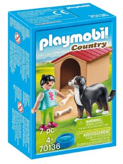 PLAYMOBIL -  DOG WITH DOGHOUSE (7 PIECES) 70136