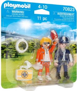 PLAYMOBIL -  DUOPACK RESCUER AND POLICE (11 PIECES) 70823