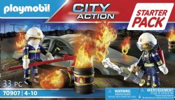PLAYMOBIL -  FIREFIGHTERS AND FIRE (33 PIECES) 70907