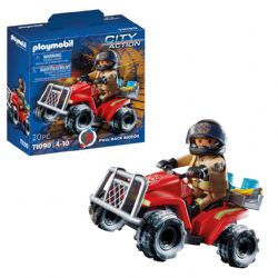PLAYMOBIL -  FIRFIGHTER AND QUAD (20 PC) 71090