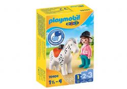 PLAYMOBIL -  HORSE AND HORSE RIDER 70404