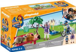 PLAYMOBIL -  POLICE OFFICER WITH ANIMALS (30 PIECES) 70918
