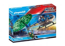 PLAYMOBIL -  POLICE PARACHUTE SEARCH (19 PIECES) 70569