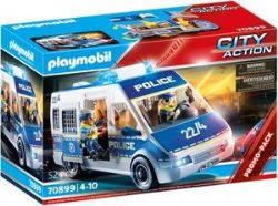 PLAYMOBIL -  POLICE VAN WITH LIGHT AND SOUND EFFECTS (52 PIECES) 70899