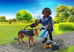 PLAYMOBIL -  POLICEMAN WITH DOG (10 PIECES) 71162