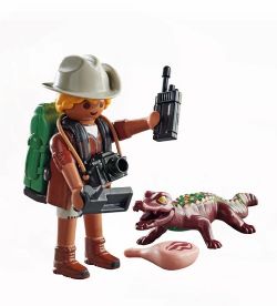 PLAYMOBIL -  RESEARCHER WITH YOUNG CAIMAN (9 PIECES) 71168
