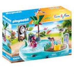 PLAYMOBIL -  SWIMMING POOL WITH WATER JET (65 PIECES) 70610
