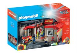 PLAYMOBIL -  TAKE ALONG FIRE STATION (62 PIECES) 5663