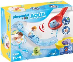PLAYMOBIL -  WATER SLIDE WITH SEA ANIMALS (10 PIECES) 70637