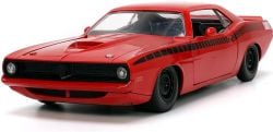 PLYMOUTH -  1973 BARRACUDA - RED - 1/24 -  BIG TIME MUSCLE