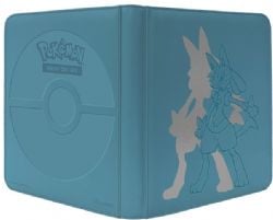 POKEMON -  12-POCKET PORTFOLIO WITH ZIPPER - LUCARIO - ELITE SERIES (20 PAGES) -  PRO BINDER