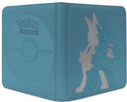 POKEMON -  12-POCKET PRO BINDER PORTFOLIO WITH ZIPPER - LUCARIO - ELITE SERIES (20 PAGES)