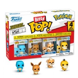 POKEMON -  4 PACK-TINY POP! FIGURES - SQUIRTLE, EEVEE, GROWLITHE & PSYDUCK - SERIES 4 -  BITTY POP!